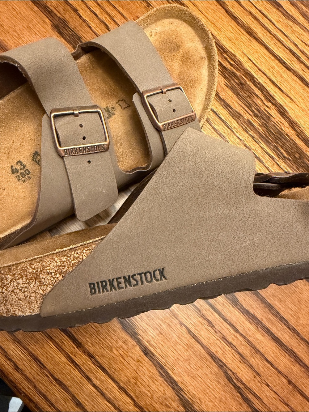 Birkenstock Arizona Two-Strap Sandals in Brown Suede - Picture 4 of 5